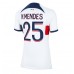 Paris Saint-Germain Nuno Mendes #25 Kopio Vieras Pelipaita Naisten 2023-24 Lyhyet Hihat